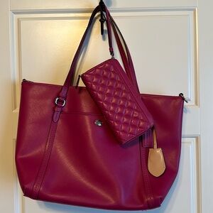 Coach tote with wallet